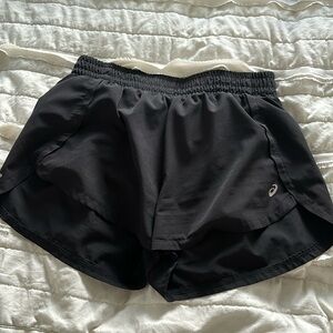 asics running shorts in black size small